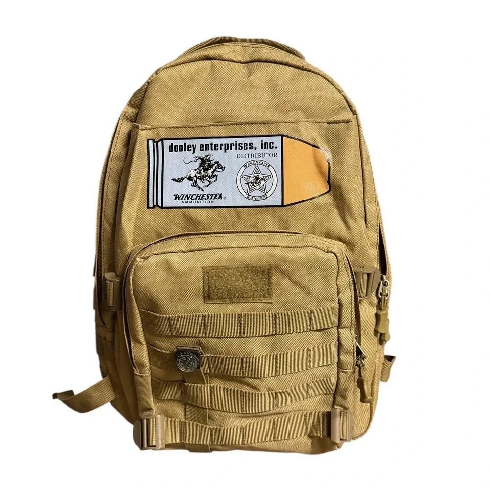 Winchester Tactical Backpack‎ Dooley Enterprises Tan Khaki MOLLE Bag Zip EUC